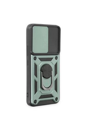Newface Samsung Galaxy S24 Kılıf Pars Lens Yüzüklü Silikon - Yeşil