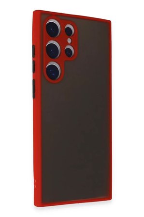 Newface Samsung Galaxy S24 Ultra Kılıf Montreal Silikon Kapak - Kırmızı