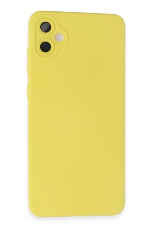 Newface Samsung Galaxy A05 Kılıf Nano içi Kadife Silikon - Sarı