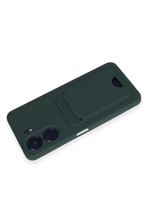 Newface Xiaomi Redmi 13C Kılıf Kelvin Kartvizitli Silikon - Koyu Yeşil
