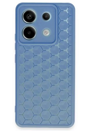 Newface Xiaomi Redmi Note 13 Pro 5G Kılıf Petek Silikon Kapak - Mavi