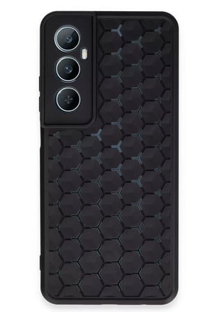 Newface Realme C65 Kılıf Petek Silikon Kapak - Siyah