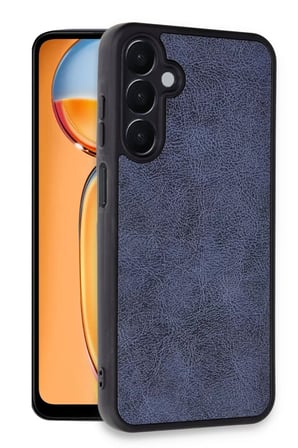 Newface Samsung Galaxy M15 Kılıf Aras Deri Kapak - Lacivert