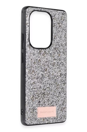 Onegif Xiaomi Redmi Note 13 Pro 4G Bright Simli Kapak - Gümüş