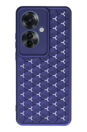 Newface Oppo Reno 11F Kılıf Petek Silikon Kapak - Lacivert