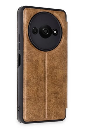 Newface Xiaomi Redmi A3 4G Kılıf Flip Cover - Taba