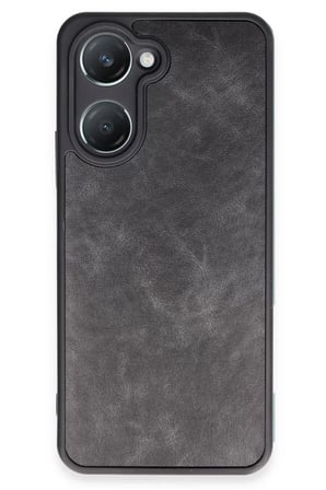 Newface Vivo Y18 Kılıf Aras Deri Kapak - Siyah