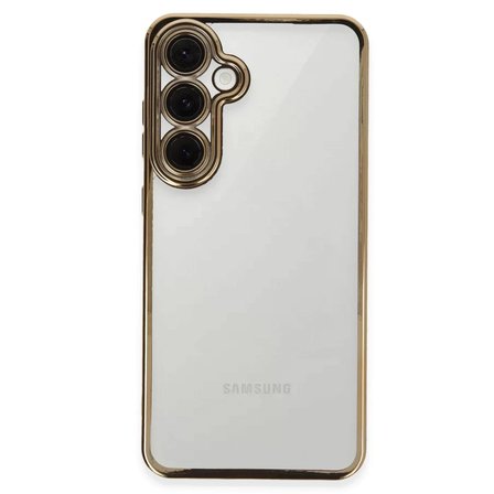 Newface Samsung Galaxy S24 FE Kılıf Razer Lensli Silikon - Gold