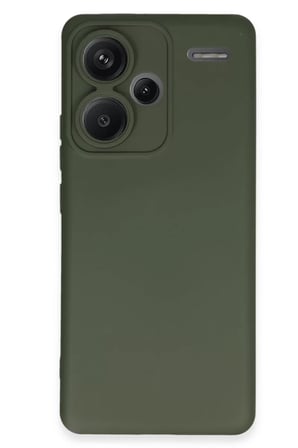 Newface Xiaomi Redmi Note 13 Pro Plus Kılıf Nano içi Kadife Silikon - Koyu Yeşil