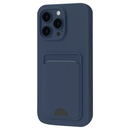 Newface Apple iPhone 16 Plus Kılıf Kelvin Kartvizitli Silikon - Lacivert