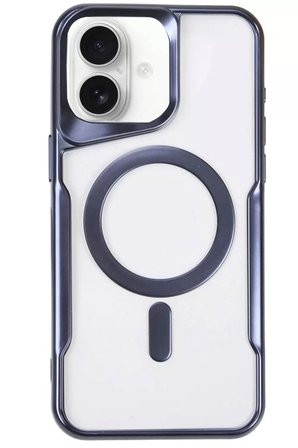 Newface Apple iPhone 16 Kılıf Boyi Magsafe Silikon Kapak - Lacivert