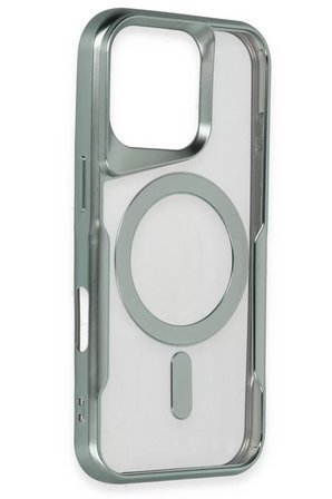 Newface Apple iPhone 16 Pro Max Kılıf Boyi Magsafe Silikon Kapak - Kahverengi