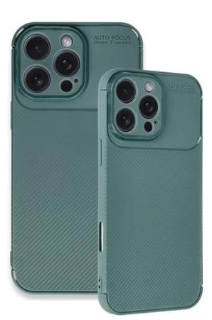 Newface Apple iPhone 16 Pro Max Kılıf Auto Focus Karbon Kapak - Koyu Yeşil