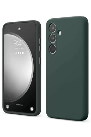 Newface Samsung Galaxy S24 FE Kılıf First Silikon - Koyu Yeşil