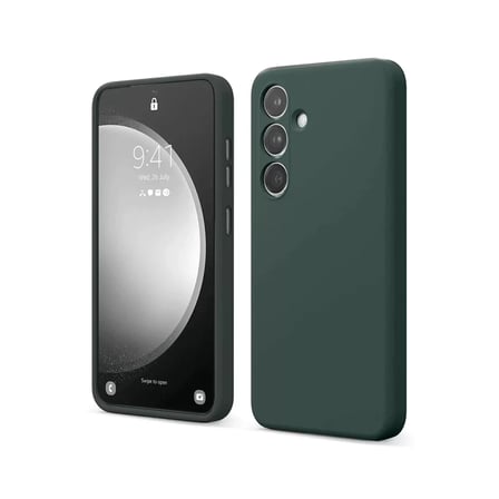 Newface Samsung Galaxy S24 FE Kılıf First Silikon - Koyu Yeşil