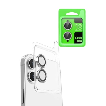 Newface Apple iPhone 16 Raze Metal Kamera Lens - Beyaz