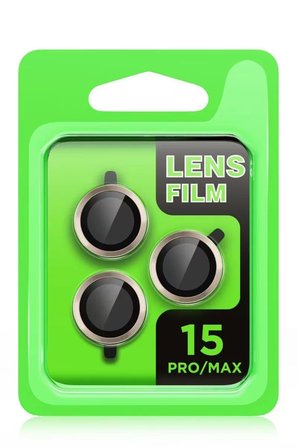Newface Apple iPhone 15 Pro Max Raze Metal Kamera Lens - Titan Gri