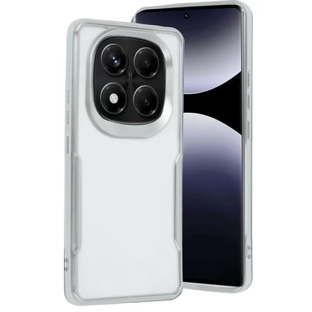Newface Xiaomi Redmi Note 14 Pro Plus Kılıf Boyi Silikon Kapak - Gümüş