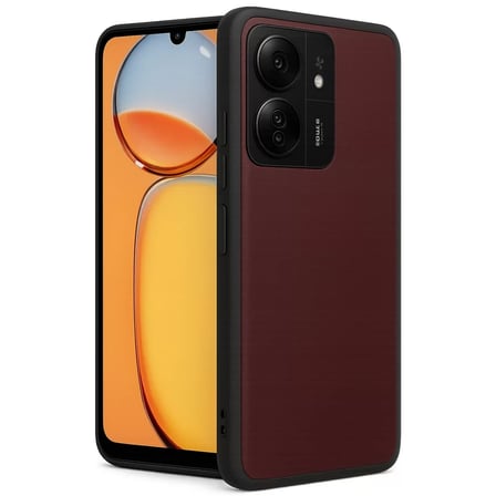 Newface Xiaomi Redmi 13C Kılıf Aras Deri Kapak - Bordo
