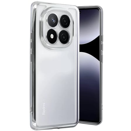 Newface Xiaomi Redmi Note 14 Pro 5G Kılıf Razer Lensli Silikon - Gümüş