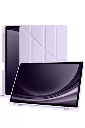 Newface Samsung Galaxy X610 Tab S9 FE Plus 12.4 Kılıf Kalemlikli Mars Tablet Kılıfı - Lila