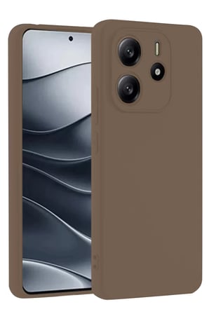 Newface Xiaomi Redmi Note 14 4G Kılıf First Silikon - Kahverengi