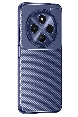 Newface Tecno Spark 30 Kılıf Auto Focus Karbon Kapak - Lacivert