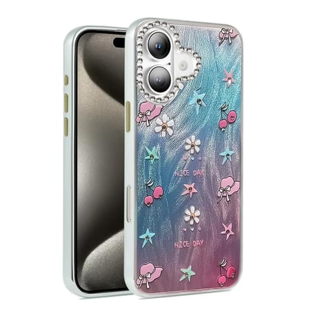 Newface Apple iPhone 16 Plus Kılıf Blade Aynalı Desenli Kapak - Desen 4