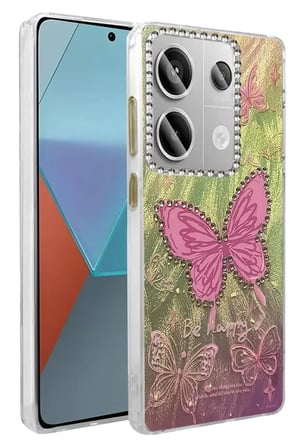 Newface Xiaomi Redmi Note 13 Pro 4G Kılıf Blade Aynalı Desenli Kapak - Desen 5