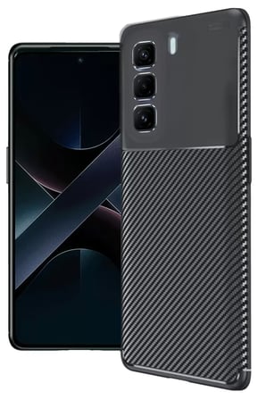 Newface İnfinix Hot 50 4G Kılıf Auto Focus Karbon Kapak - Siyah