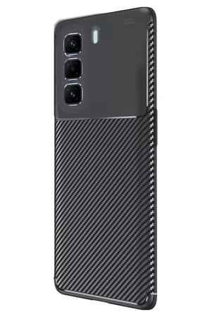 Newface İnfinix Hot 50 4G Kılıf Auto Focus Karbon Kapak - Siyah