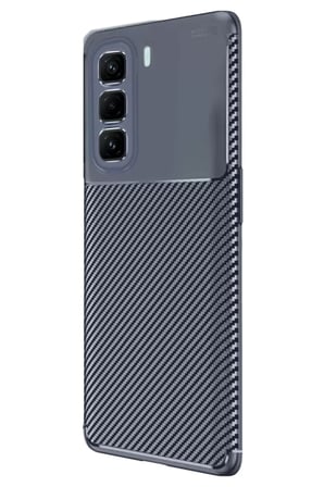Newface İnfinix Hot 50 4G Kılıf Auto Focus Karbon Kapak - Lacivert