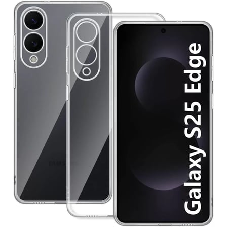 Newface Samsung Galaxy S25 Edge Kılıf Lüx Şeffaf Silikon