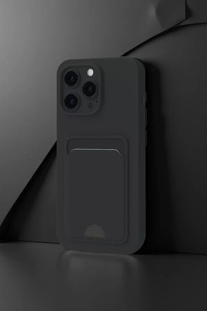 Newface Apple iPhone 16 Plus Kılıf Kelvin Kartvizitli Silikon - Derin Mor