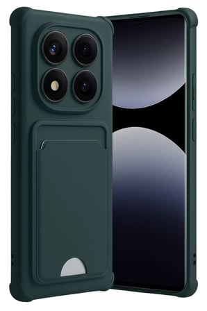 Newface Xiaomi Redmi Note 14 Pro 4G Kelvin Kartvizitli Silikon - Koyu Yeşil