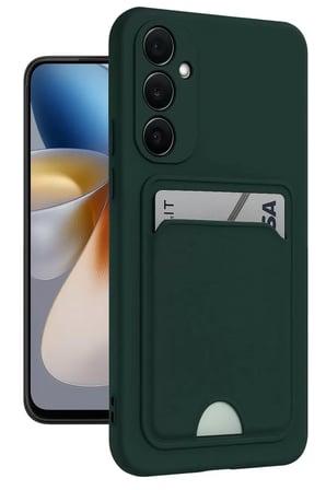 Newface Samsung Galaxy M15 Kelvin Kartvizitli Silikon - Koyu Yeşil