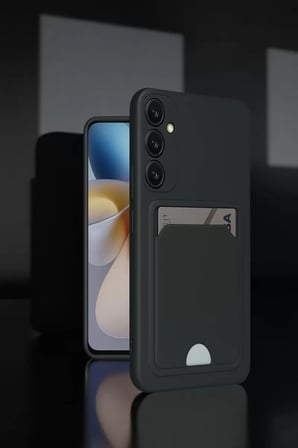 Newface Samsung Galaxy M15 Kelvin Kartvizitli Silikon - Koyu Yeşil