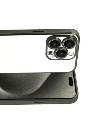 Newface Apple iPhone 15 Pro Max Razer Lensli Silikon - Yeşil