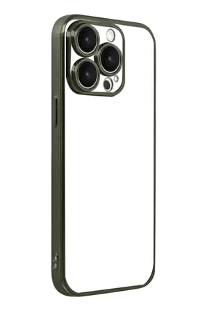 Newface Apple iPhone 15 Pro Max Razer Lensli Silikon - Yeşil