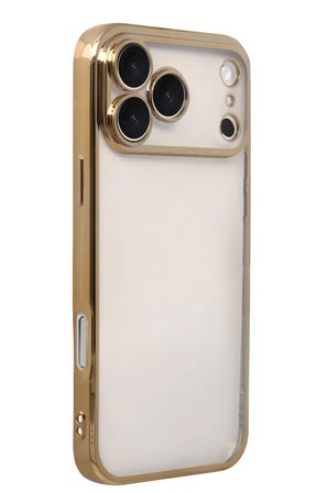 Newface Apple iPhone 17 Pro Max Razer Lensli Silikon - Gold