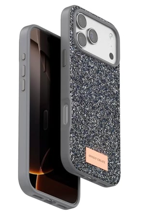 Onegif Apple iPhone 17 Pro Bright Simli Kapak - Gümüş