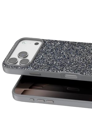 Onegif Apple iPhone 17 Pro Bright Simli Kapak - Gümüş