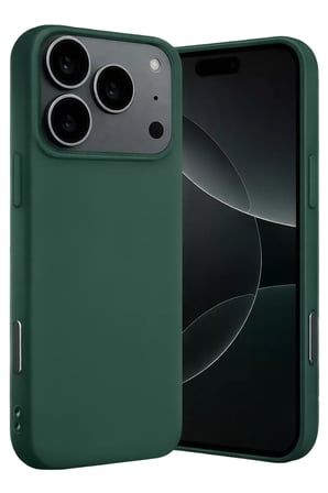 Newface Apple iPhone 17 Pro Max Nano içi Kadife Silikon - Koyu Yeşil