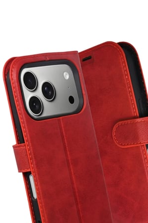 Newface Apple iPhone 17 Pro Trend S Plus Kapaklı Kılıf - Kırmızı