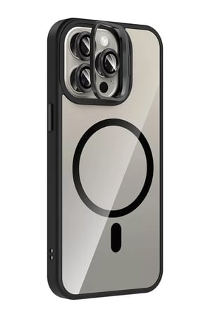 Joko Apple iPhone 14 Pro Max Remim Lensli Magsafe Standlı Kapak - Siyah