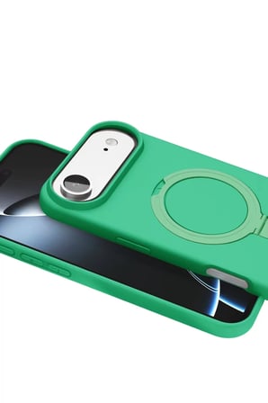 Newface Apple iPhone 17 Air Regal Magsafe Standlı Kapak - Yeşil