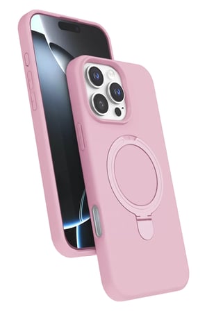 Newface Apple iPhone 16 Pro Regal Magsafe Standlı Kapak - Açık Pembe
