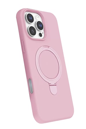 Newface Apple iPhone 16 Pro Regal Magsafe Standlı Kapak - Açık Pembe