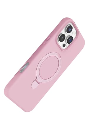 Newface Apple iPhone 16 Pro Regal Magsafe Standlı Kapak - Açık Pembe