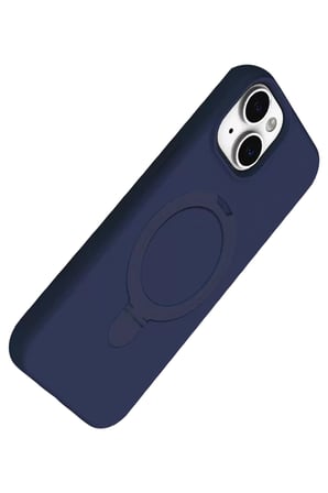 Newface Apple iPhone 15 Plus Regal Magsafe Standlı Kapak - Lacivert